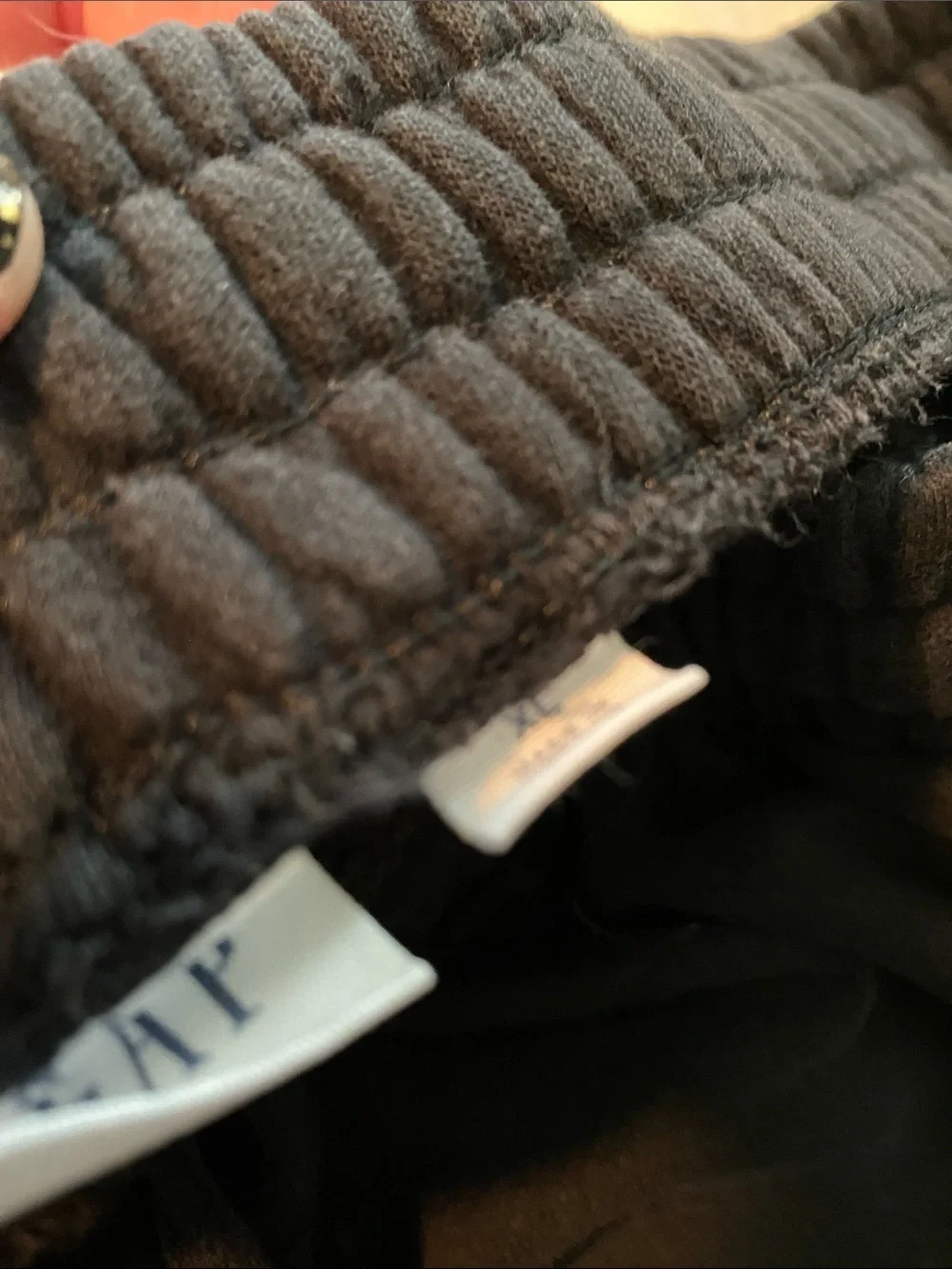 GAP Kids Black Logo Elastic-Waist Sweatpants